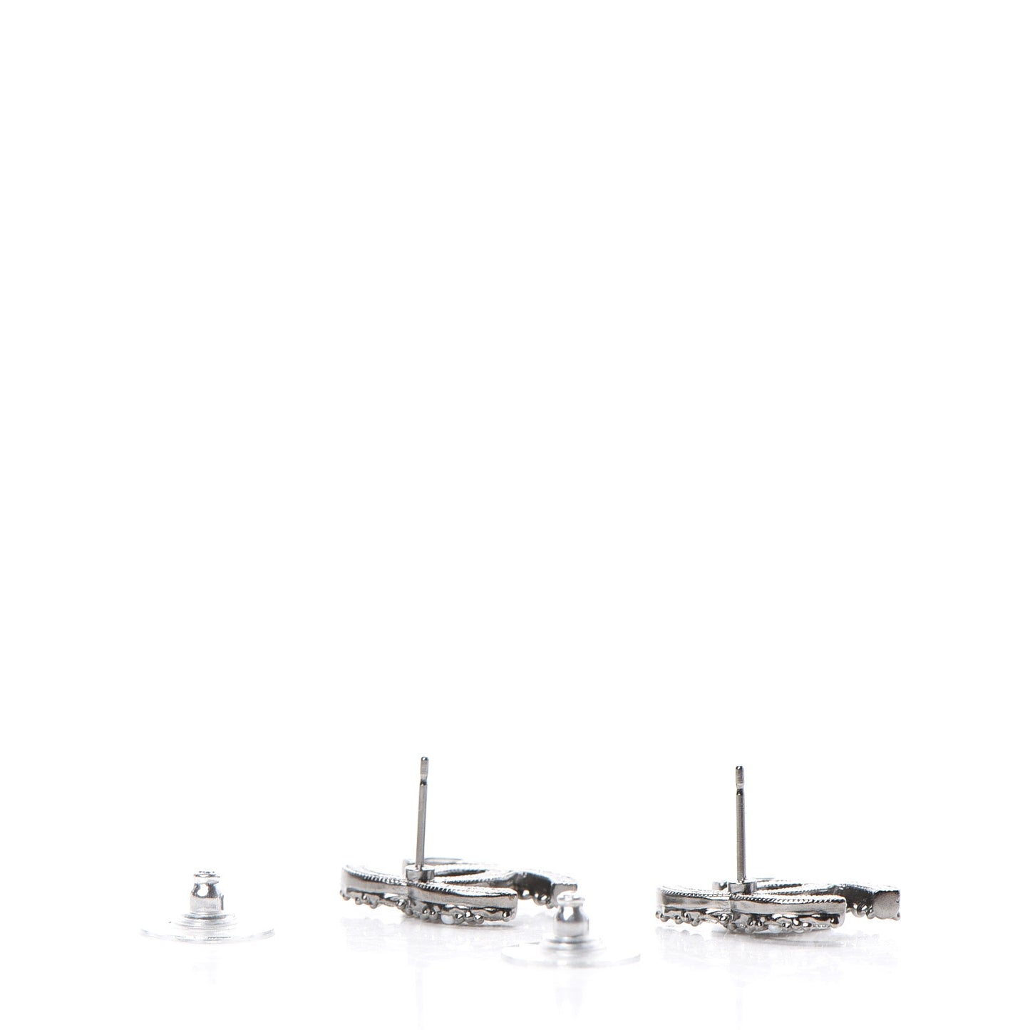 Ruthenium Crystal Pearl Caviar Earrings