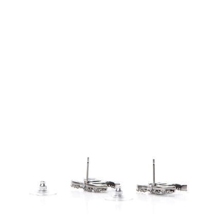 Chanel Ruthenium Crystal Pearl Caviar Earrings 3 of 5