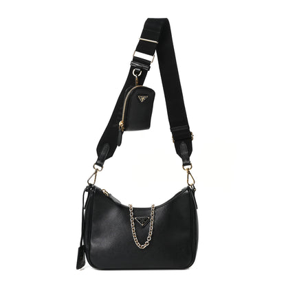 Prada Saffiano Lux Re-Edition 2005 Shoulder Bag Black 1 of 10