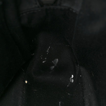 Saint Laurent Cracked Shiny Calfskin Matelasse Monogram Lou Camera Bag Black 11 of 13