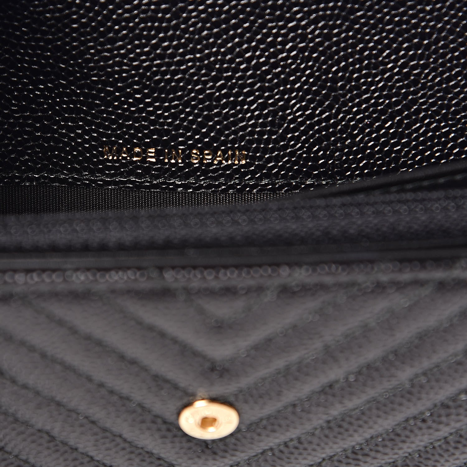 Chanel Caviar Chevron Quilted Boy Flap Wallet Black 7 of 9