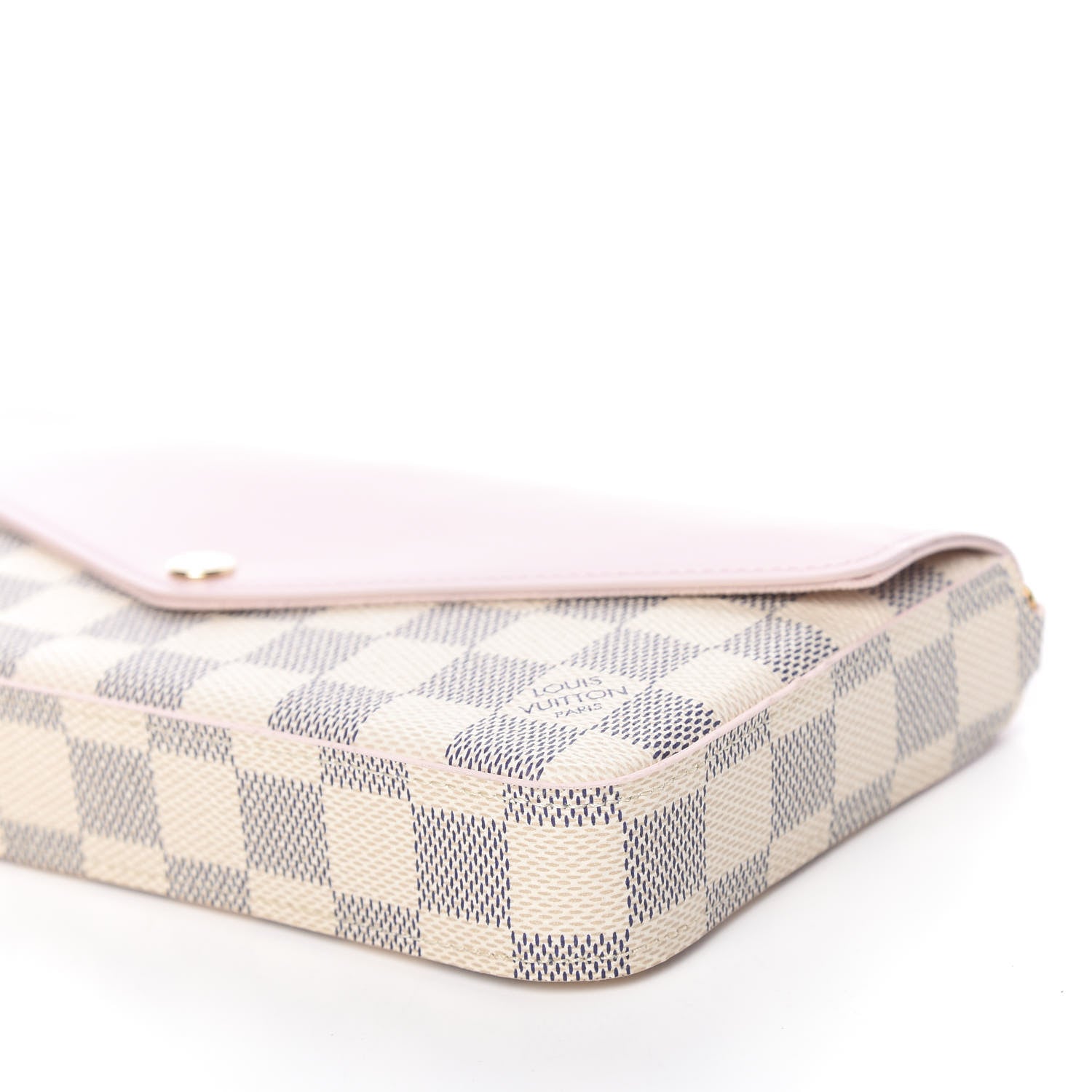 Louis Vuitton Damier Azur Calfskin Pochette Felicie Eau de Rose 9 of 11