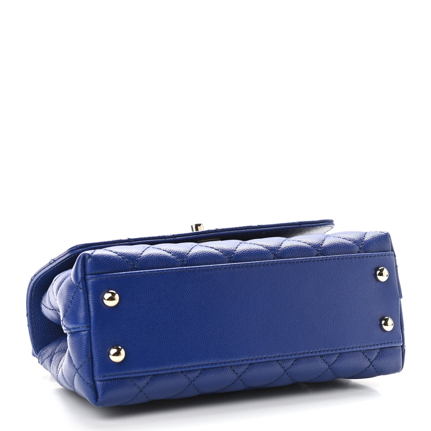 Chanel Caviar Quilted Mini Coco Handle Flap Blue 3 of 9