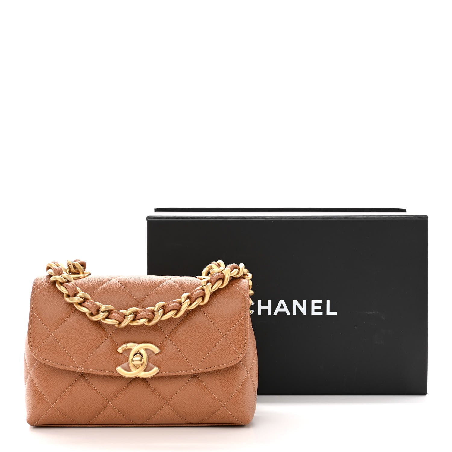 Chanel Caviar Quilted Small Flap Dark Beige 11 of 11