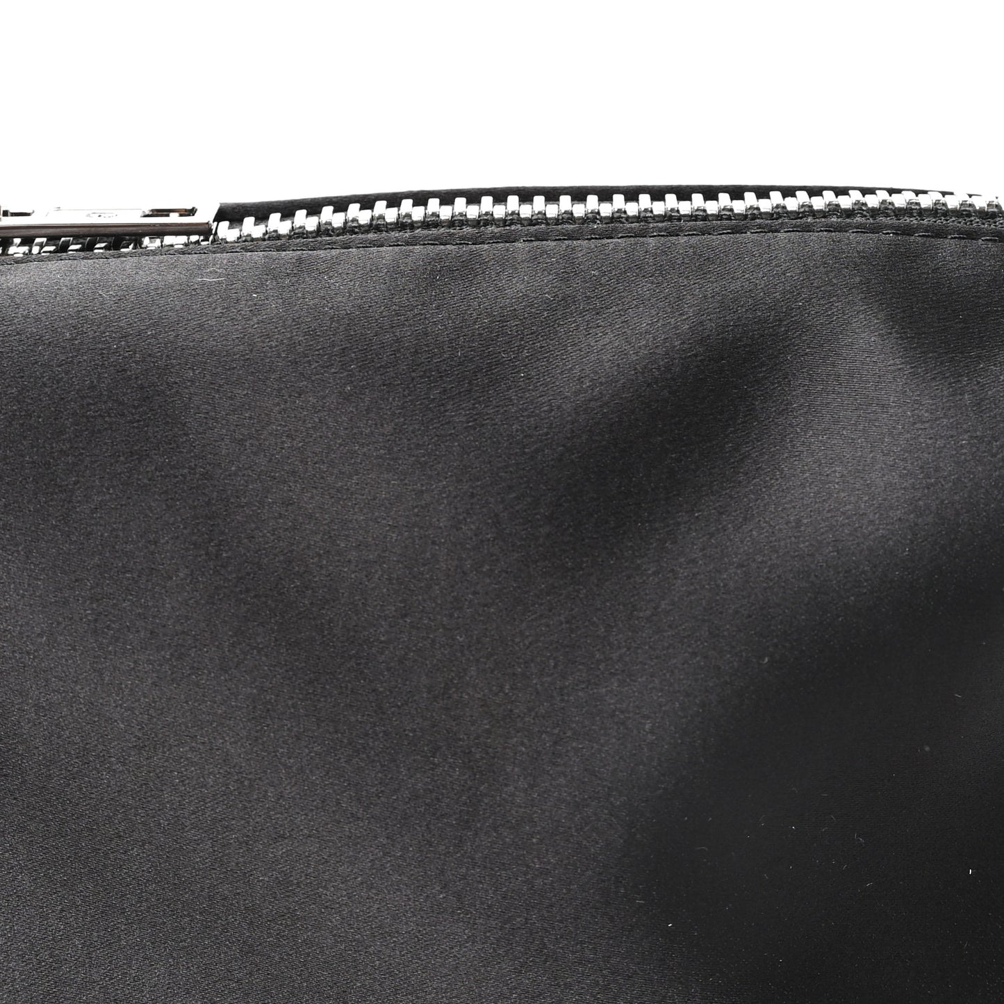 Satin Crystal Heiress Pouch Black