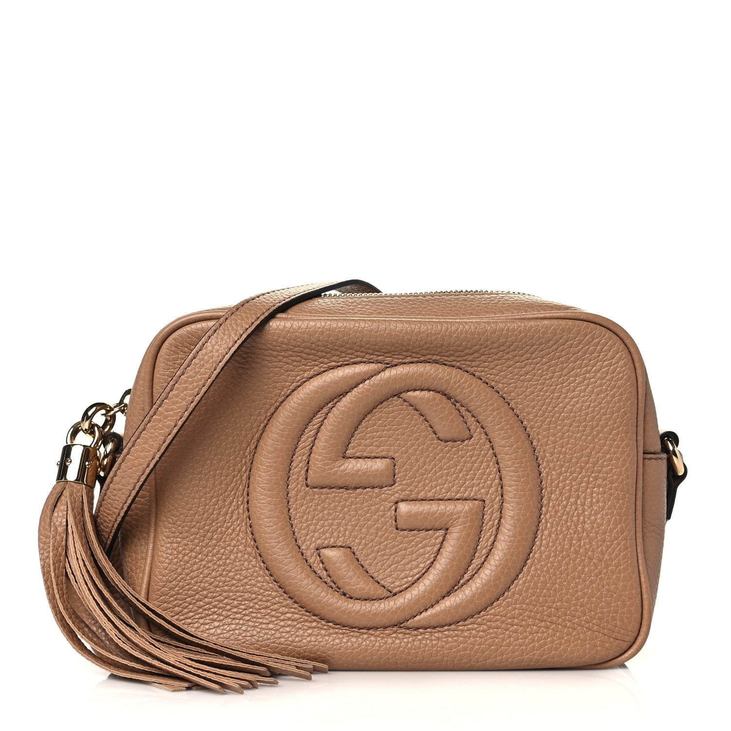 Gucci Pebbled Calfskin Small Soho Disco Bag Rose Beige 1 of 11