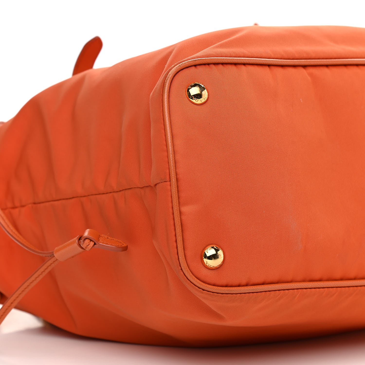 Prada Tessuto Nylon Saffiano Tote Papaya 12 of 17