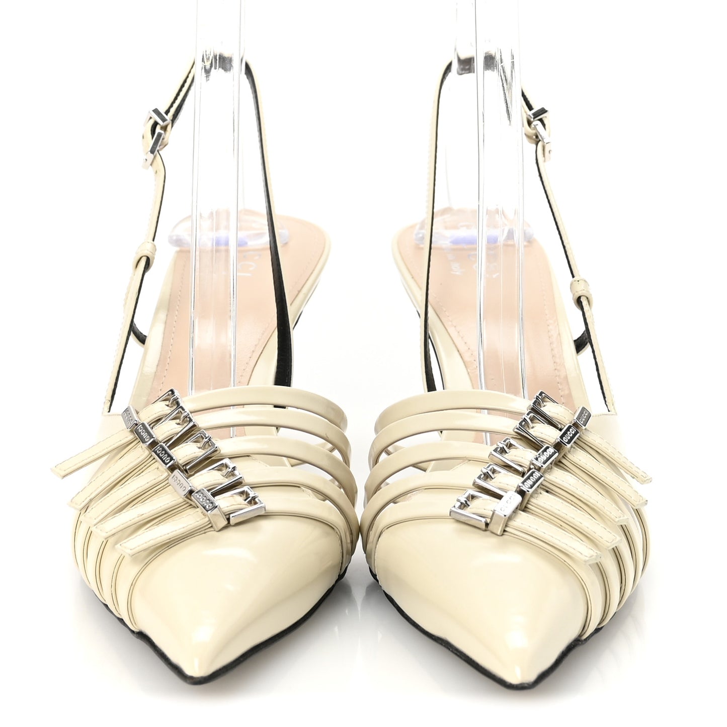 Patent Regents Slingback Pumps 38 New Ivoire