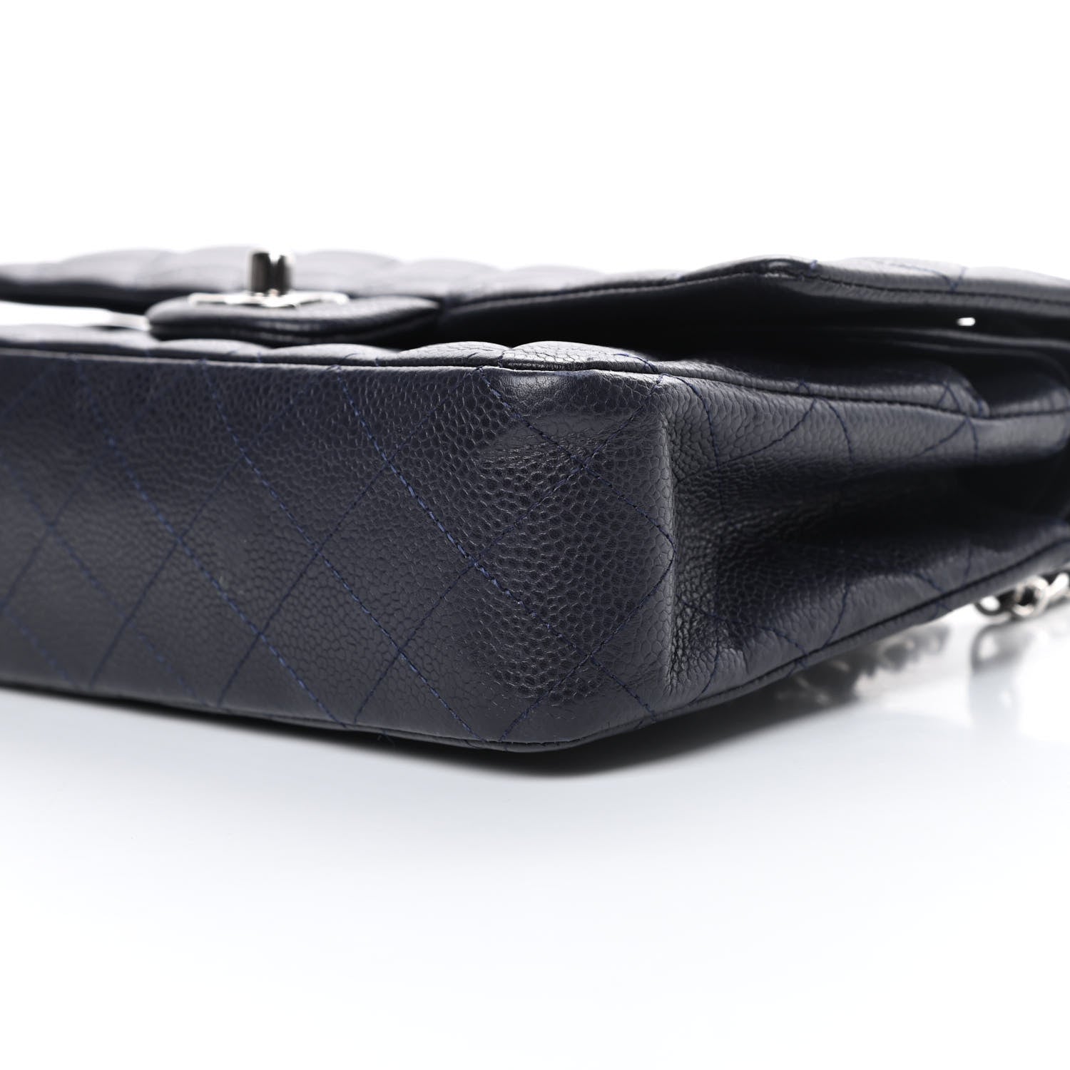 Chanel Lambskin Quilted Medium Double Flap Navy 10 of 17