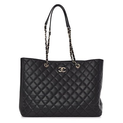 Chanel Caviar Quilted Large CC Shopping Tote Black 1 of 12