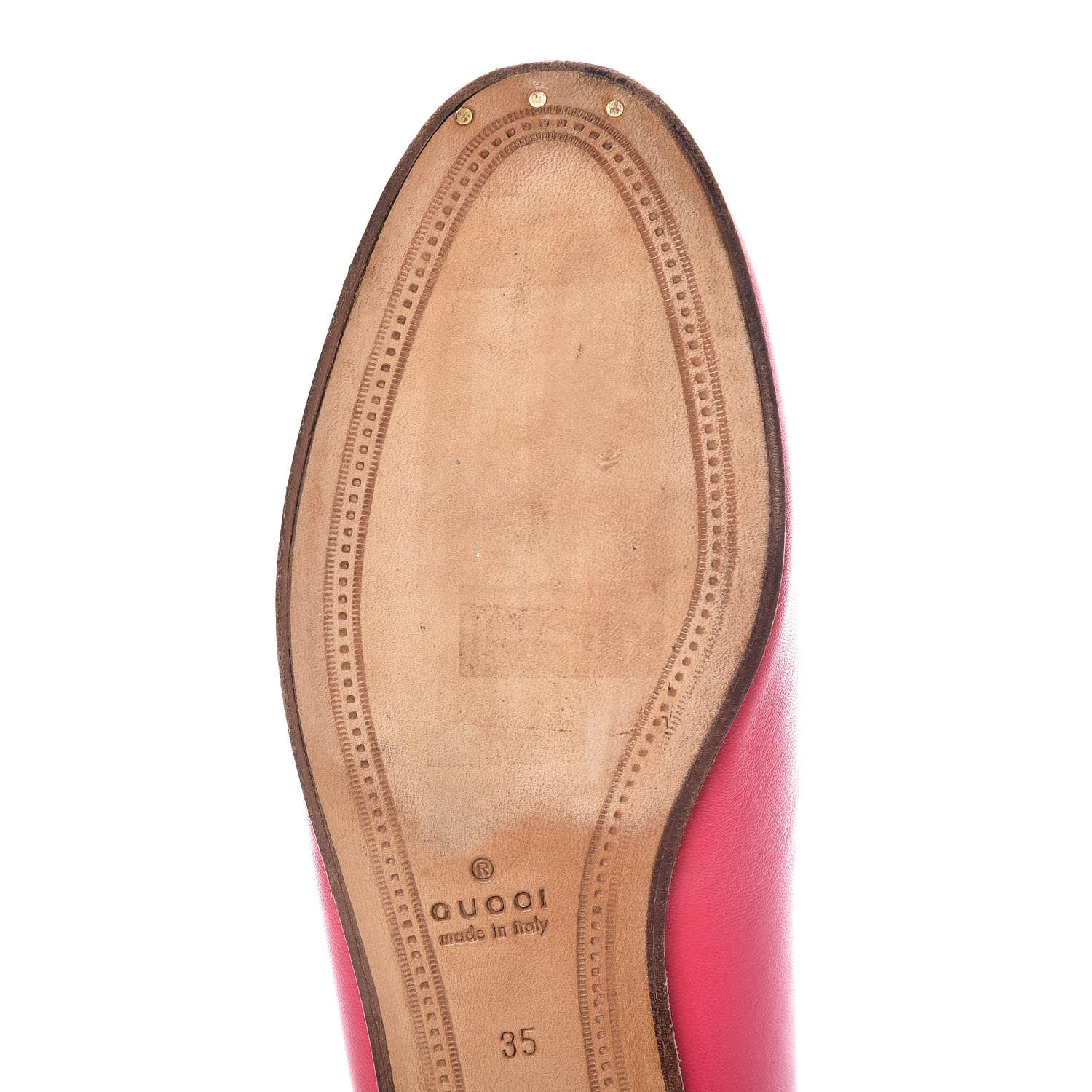 Gucci Lambskin Womens Brixton Horsebit Loafers 35 Hot Pink 11 of 16