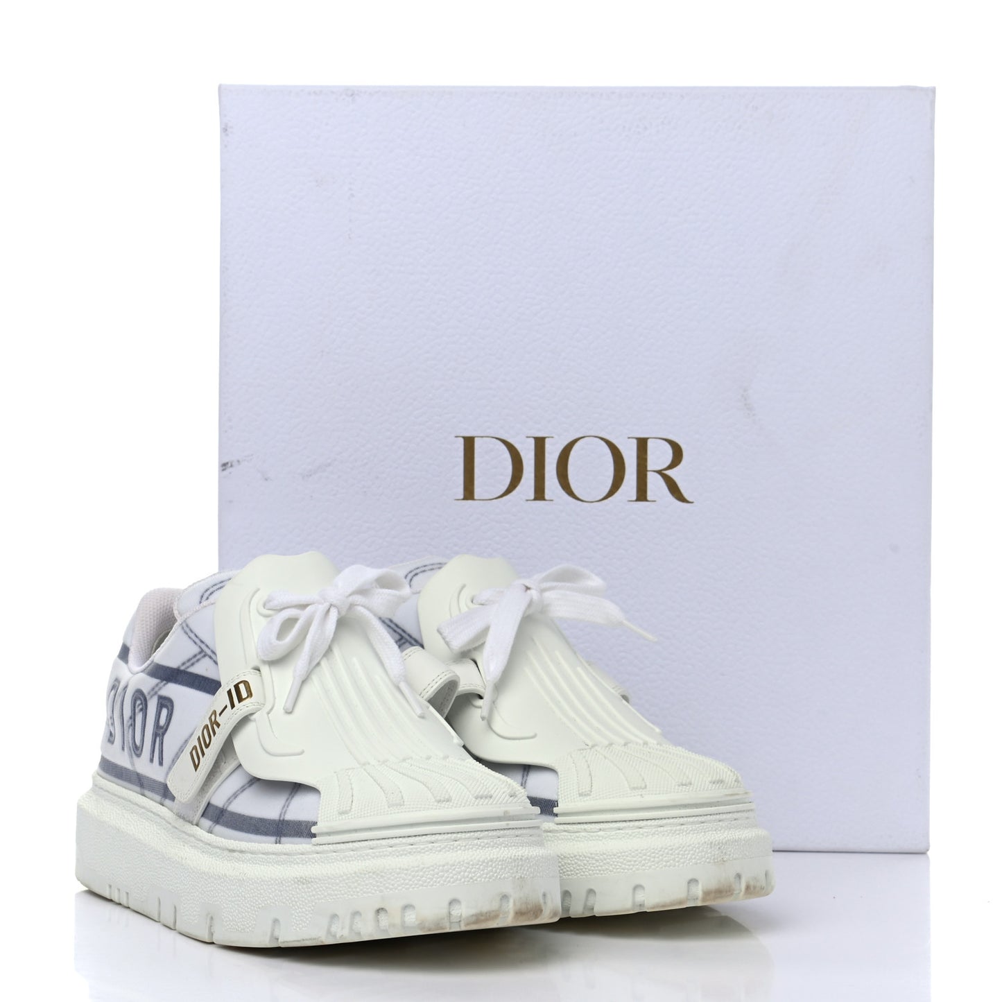 Nylon Mesh Dior-ID Platform Sneakers 38 Bleu France
