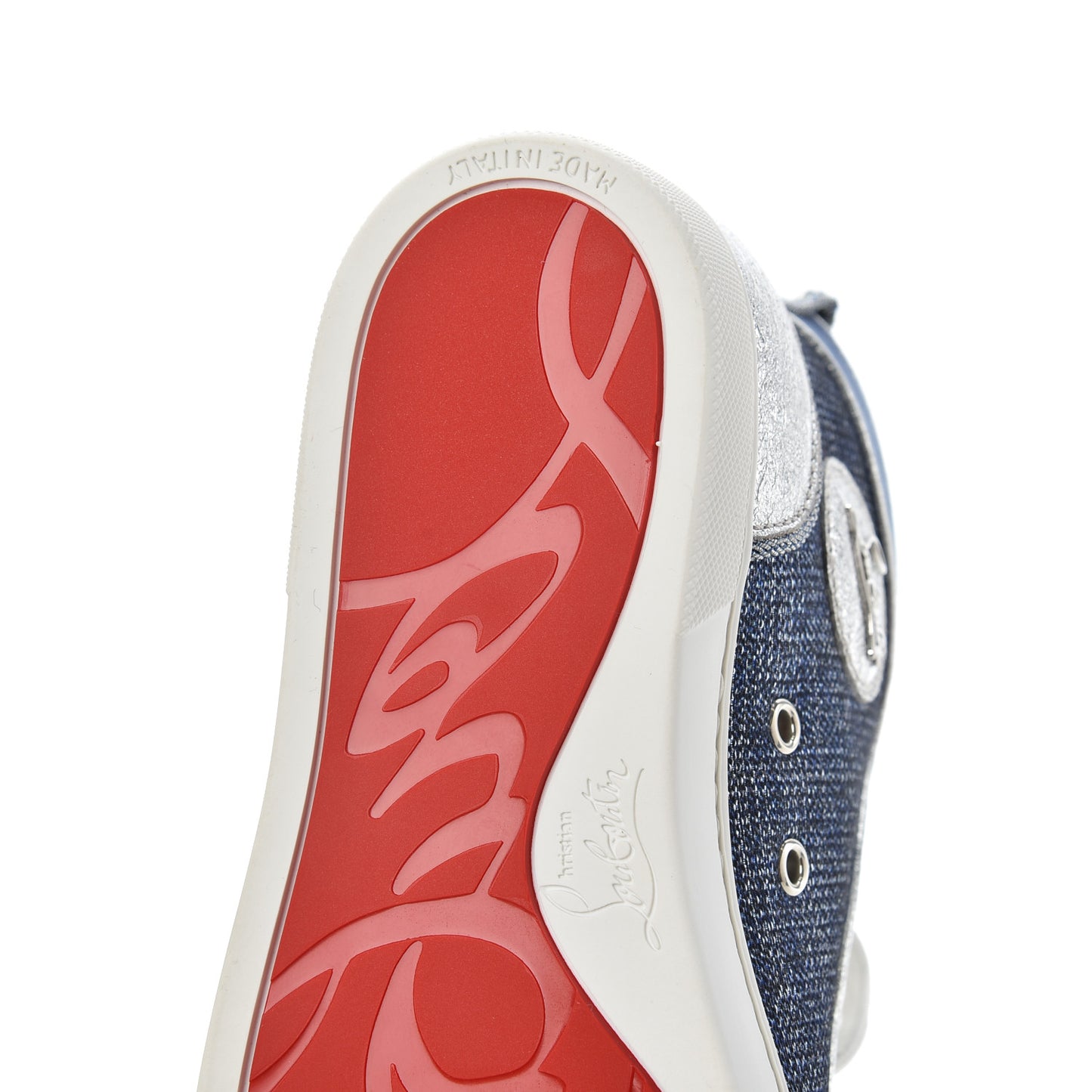 Lame Lou Spikes Flat Sneakers 38 Blue
