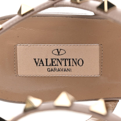 Valentino Garavani Calfskin Rockstud Gladiator Flat Sandals 41 Poudre 7 of 7