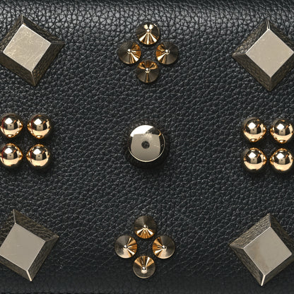 Christian Louboutin Calfskin Spikes Empire Paloma Clutch Black 8 of 11