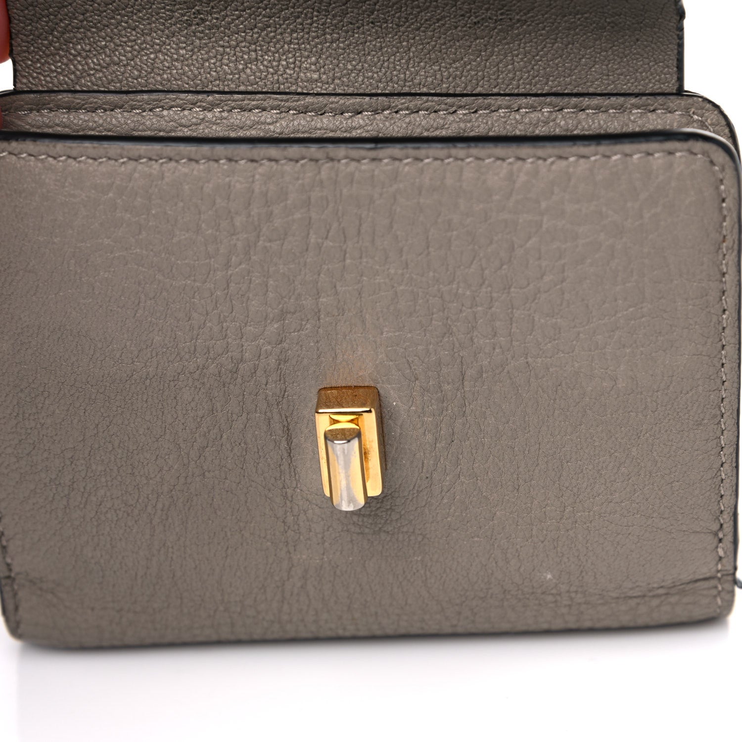 Chloe Grained Lambskin Drew Square Wallet Motty Grey 17 of 18