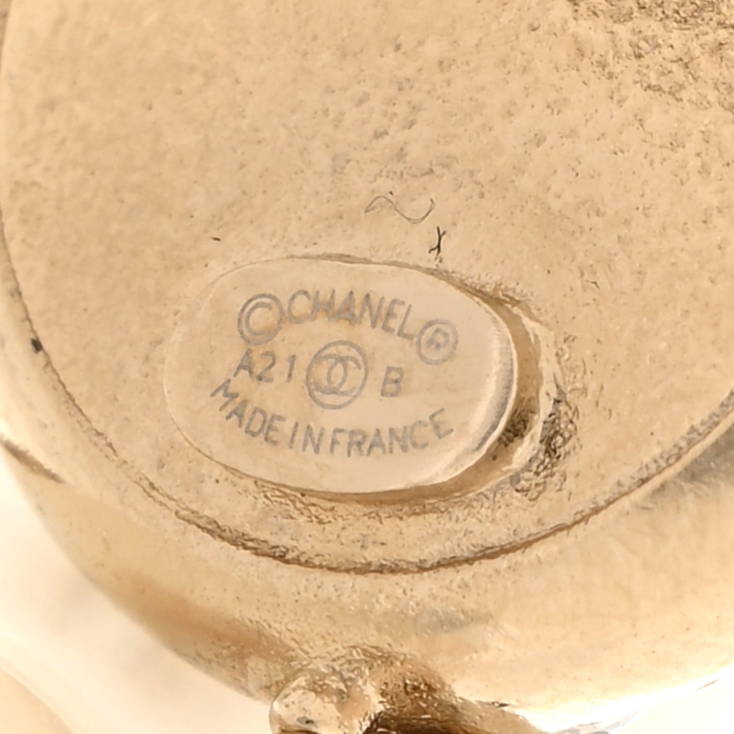 Pearl Crystal CC Heart Drop Earrings Gold