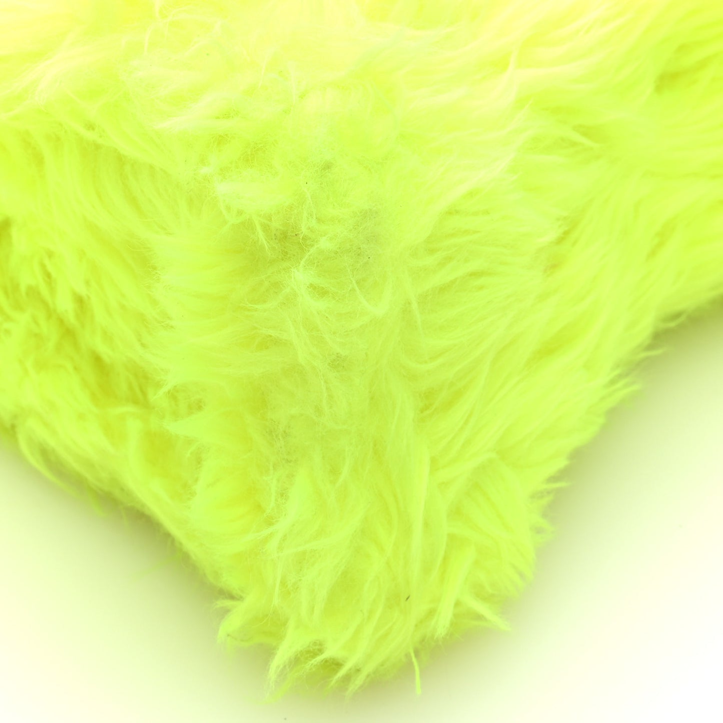 Faux Fur Medium Fluffy Hourglass Top Handle Bag Fluo Yellow