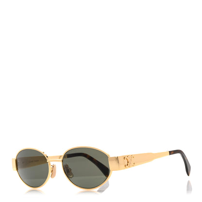 Celine Metal Triomphe 01 Sunglasses CL40235U Gold Green 1 of 8