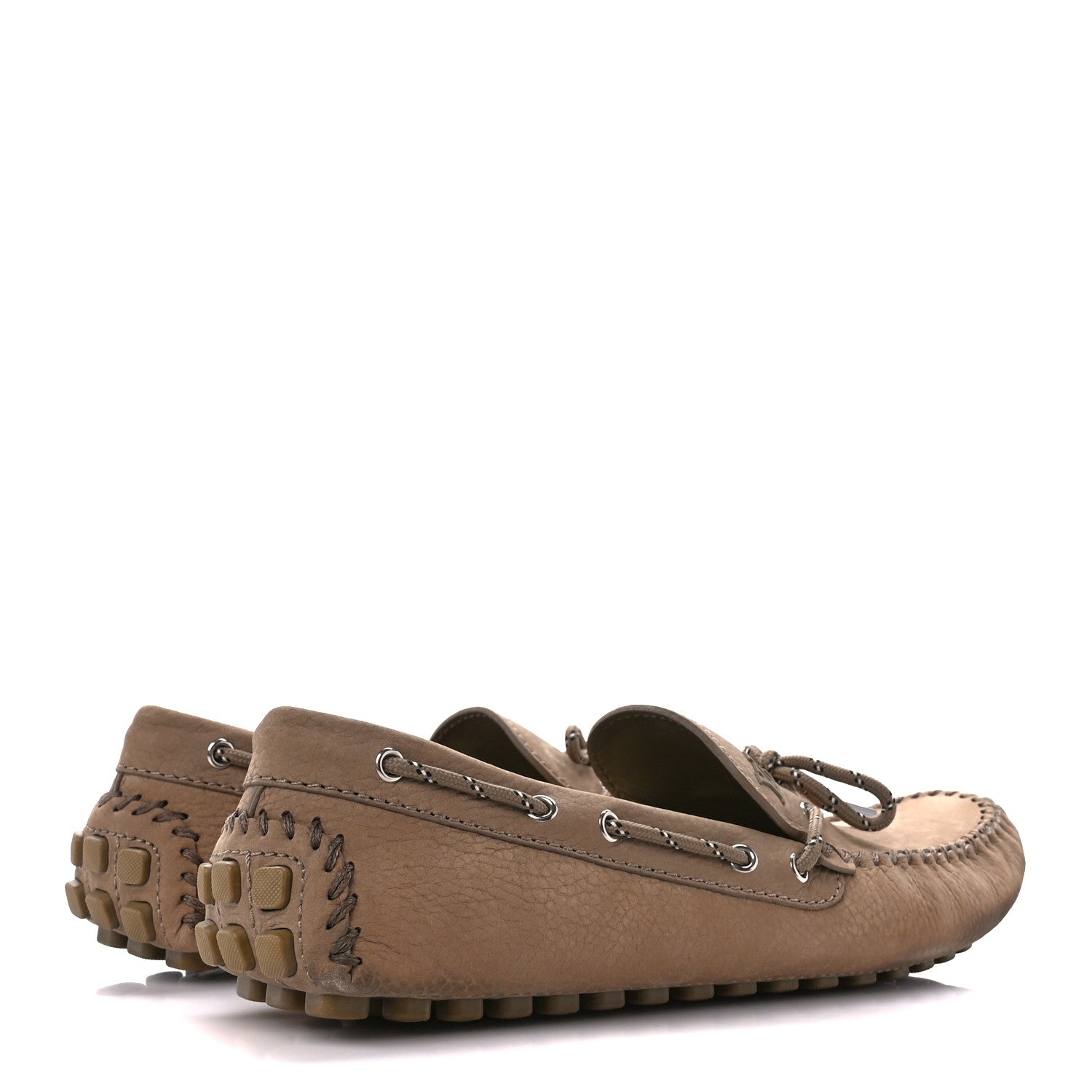 Louis Vuitton Suede Mens Arizona Car Shoe Moccasin Loafers 12 Taupe 4 of 11