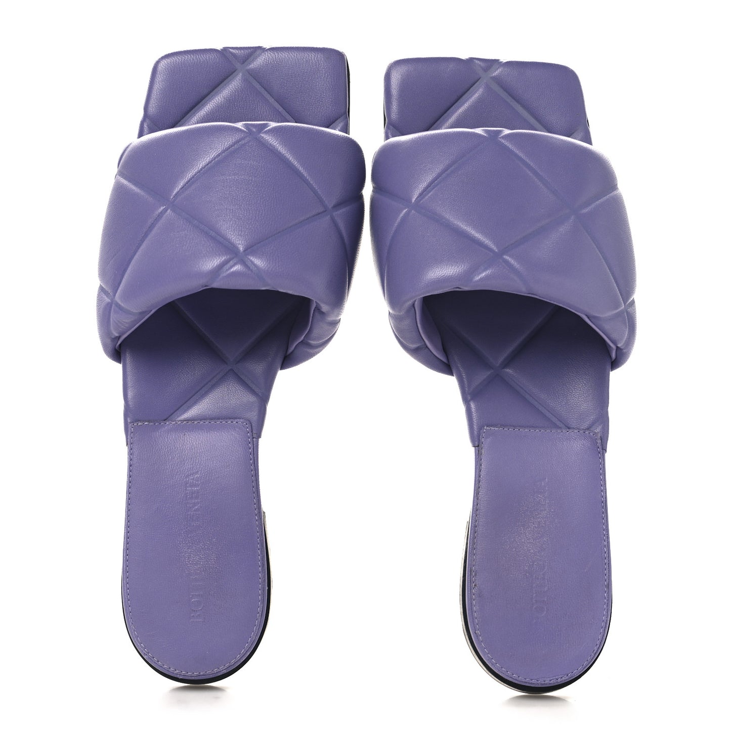 Nappa Maxi Intrecciato Lido Flat Sandals 37.5 Purple