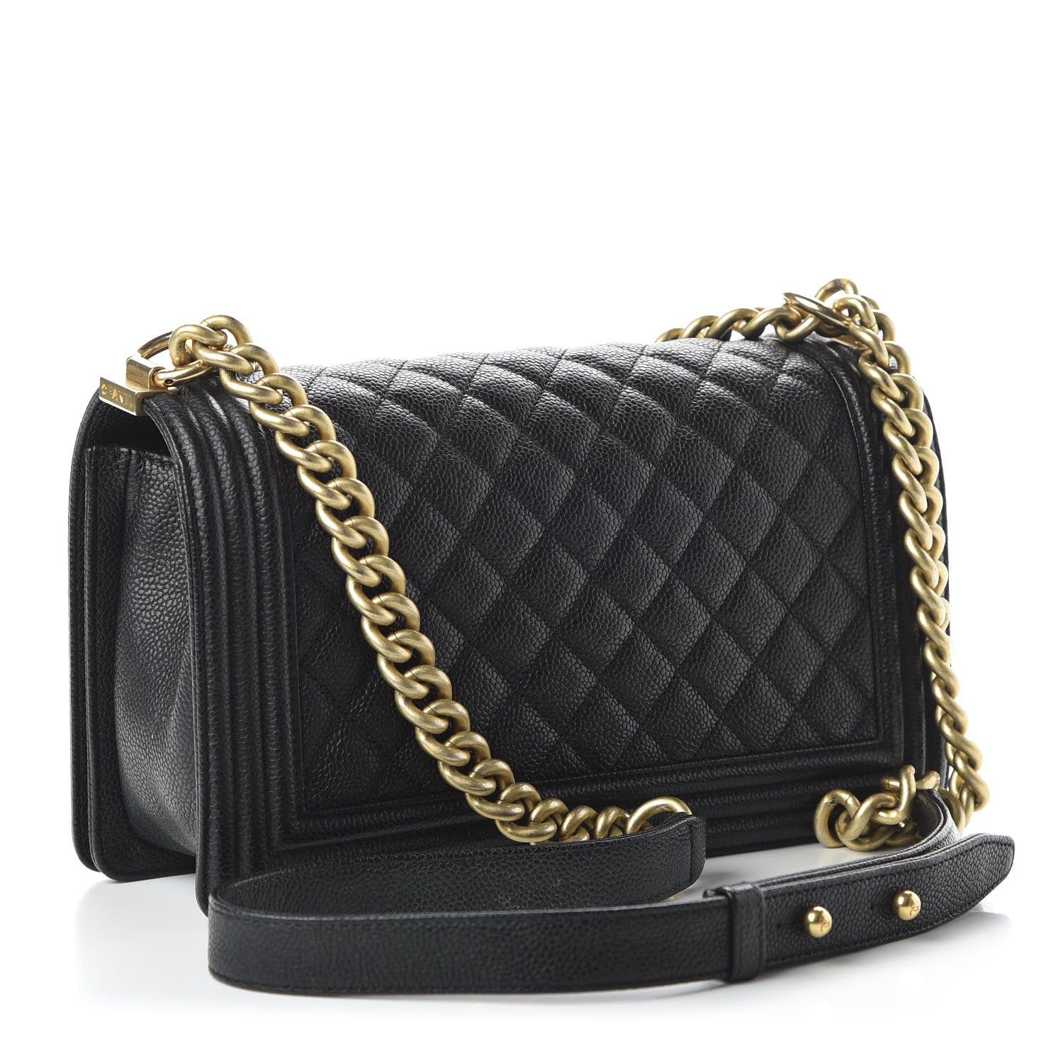 Chanel Caviar Quilted Medium Boy Flap Black 3 of 10