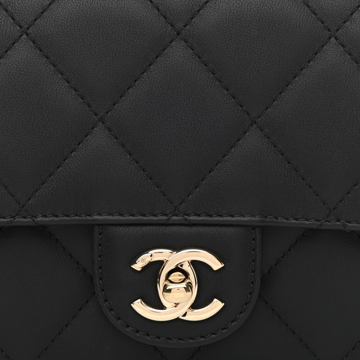 Chanel Calfskin Quilted Small Coco Lady Flap Black 8 of 10