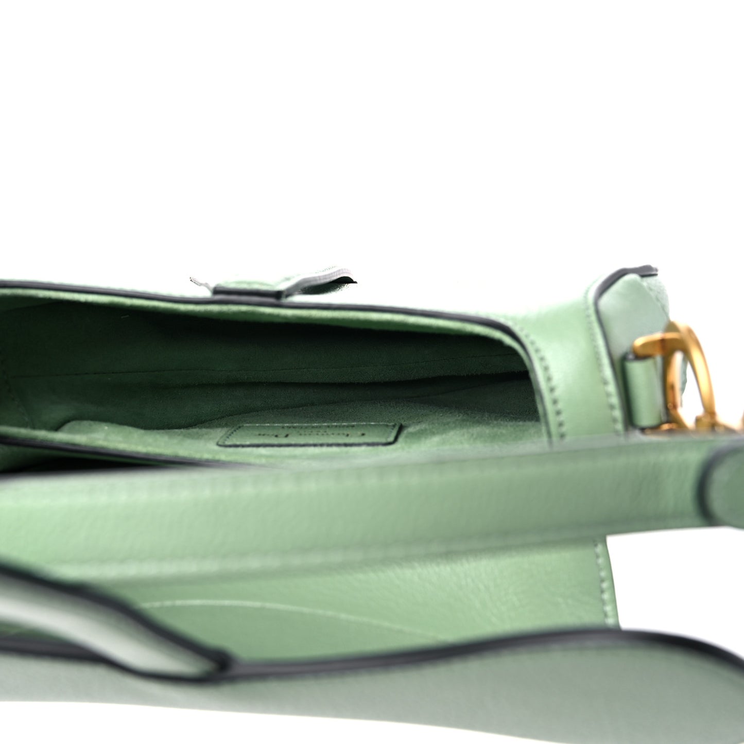 Calfskin Mini Saddle Bag Green