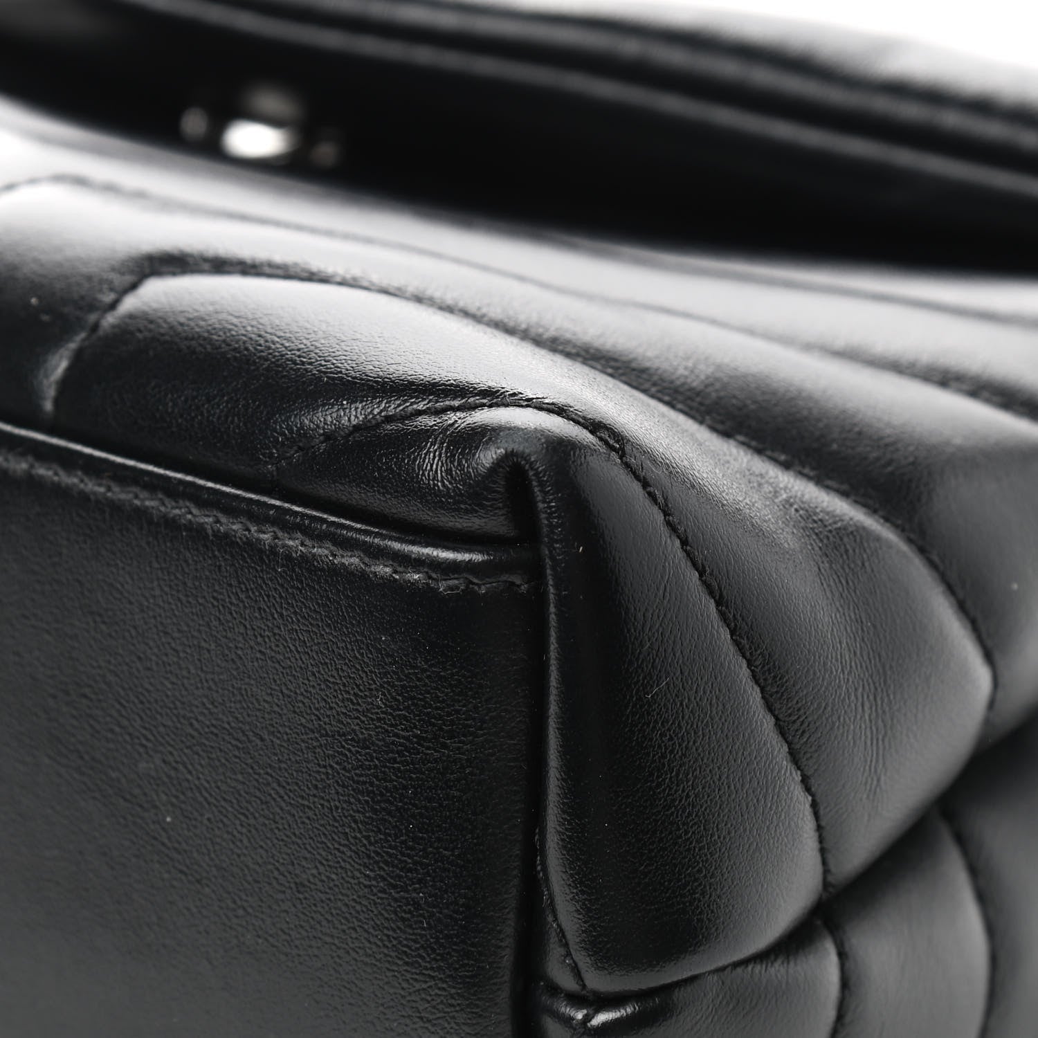 Saint Laurent Calfskin Y Quilted Monogram Small Loulou Chain Satchel Black 11 of 15