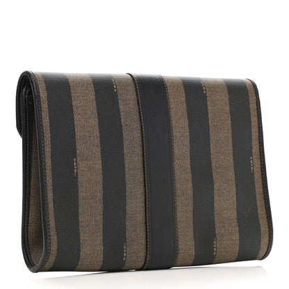 Fendi Pequin Fold Over Clutch Tobacco 3 of 7