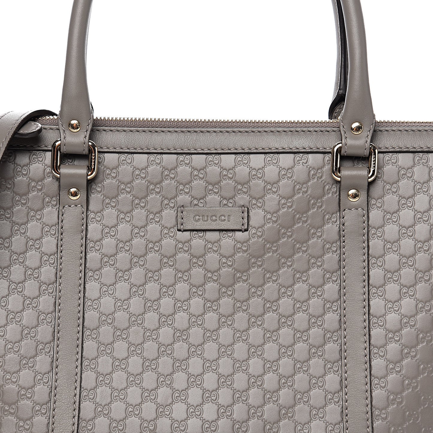 Soft Microguccissima Small Zippered Satchel Loess