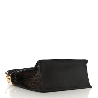 Fendi Mesh Vitello Century F is Fendi FF 1974 Kan I Shoulder Bag Marrone Black Ebano 4 of 15