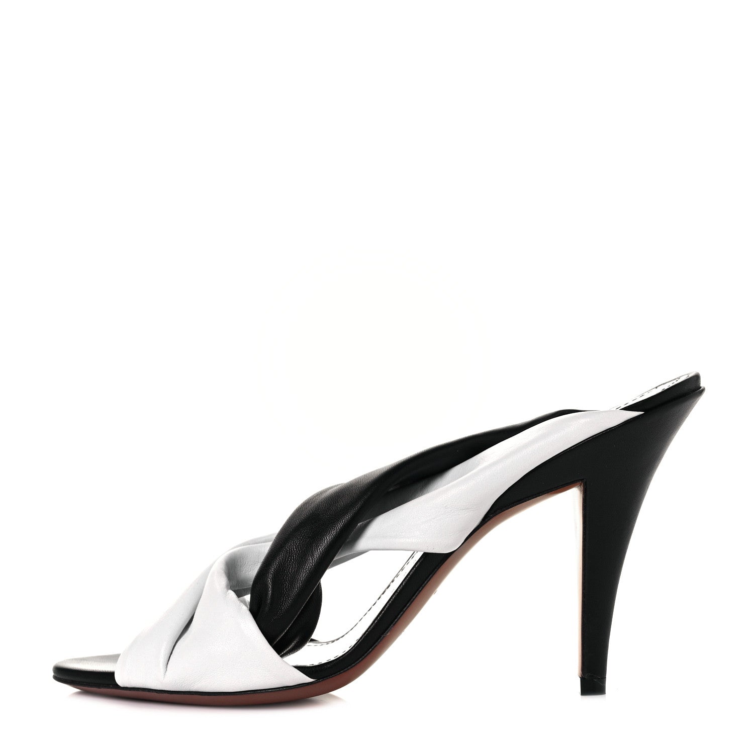Givenchy Nappa Mule Tie Sandals 40 Black White 1 of 10