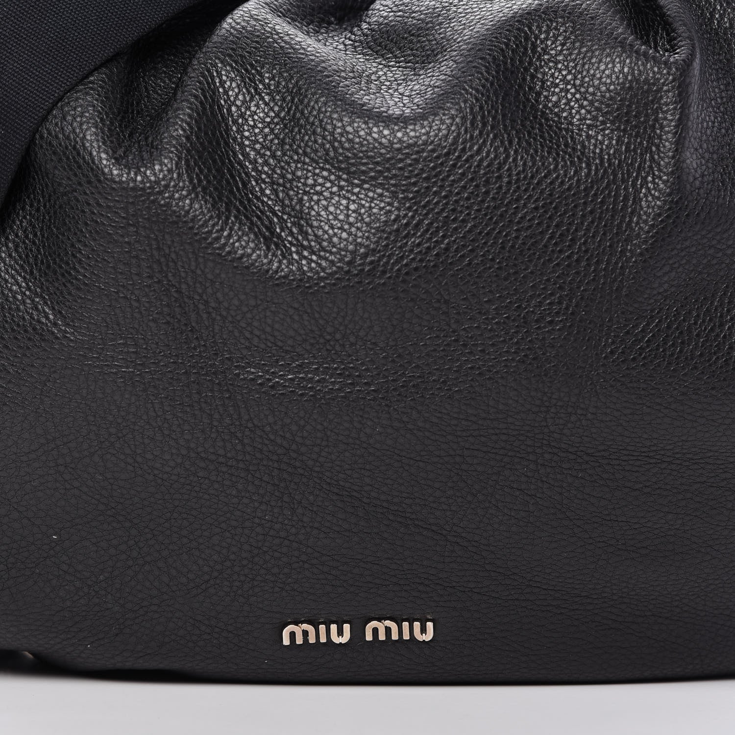 Miu Miu Vitello Daino Hobo Black 10 of 13