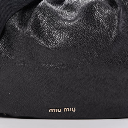 Miu Miu Vitello Daino Hobo Black 10 of 13