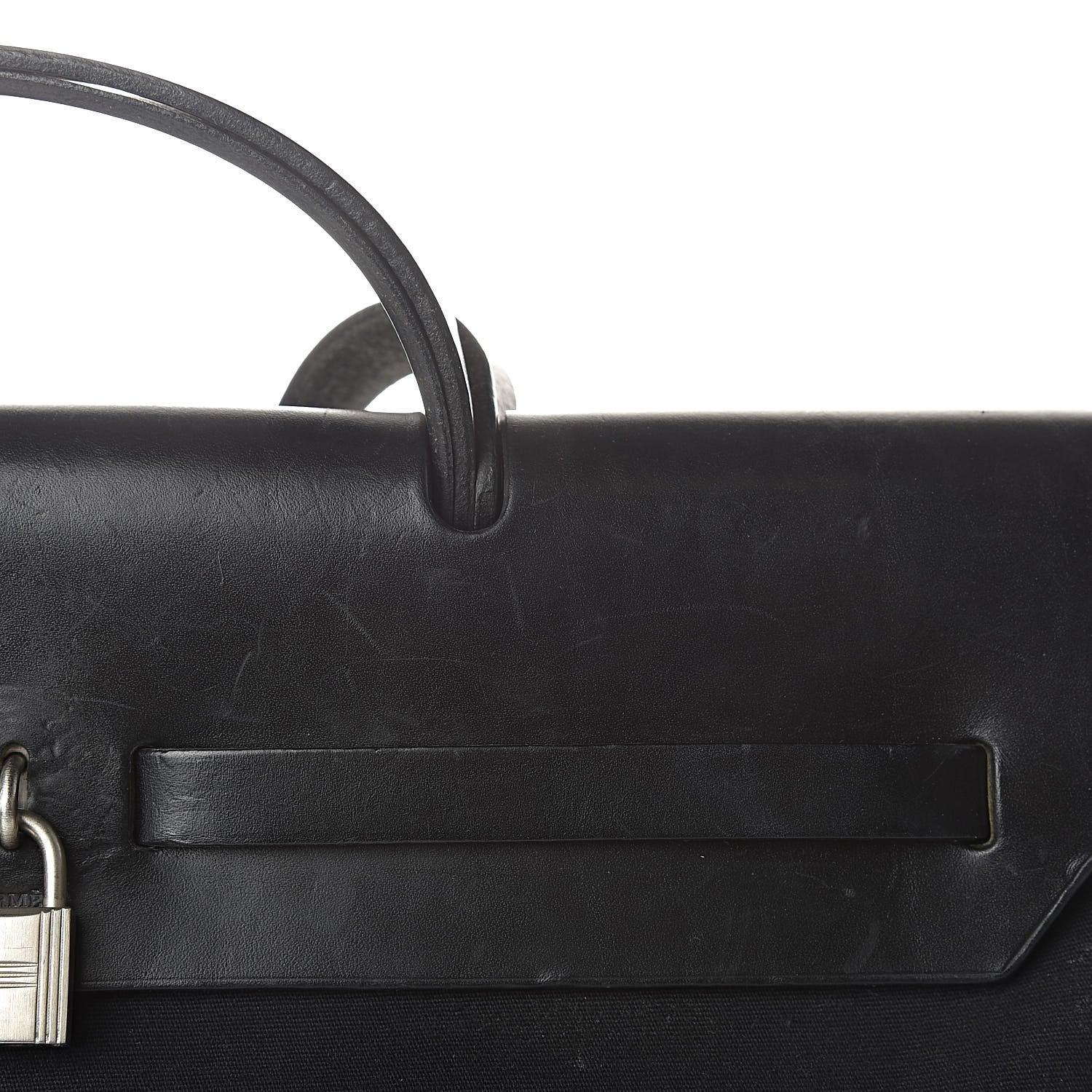 Hermes Toile Vache Calfskin Herbag 39 MM Black 11 of 15