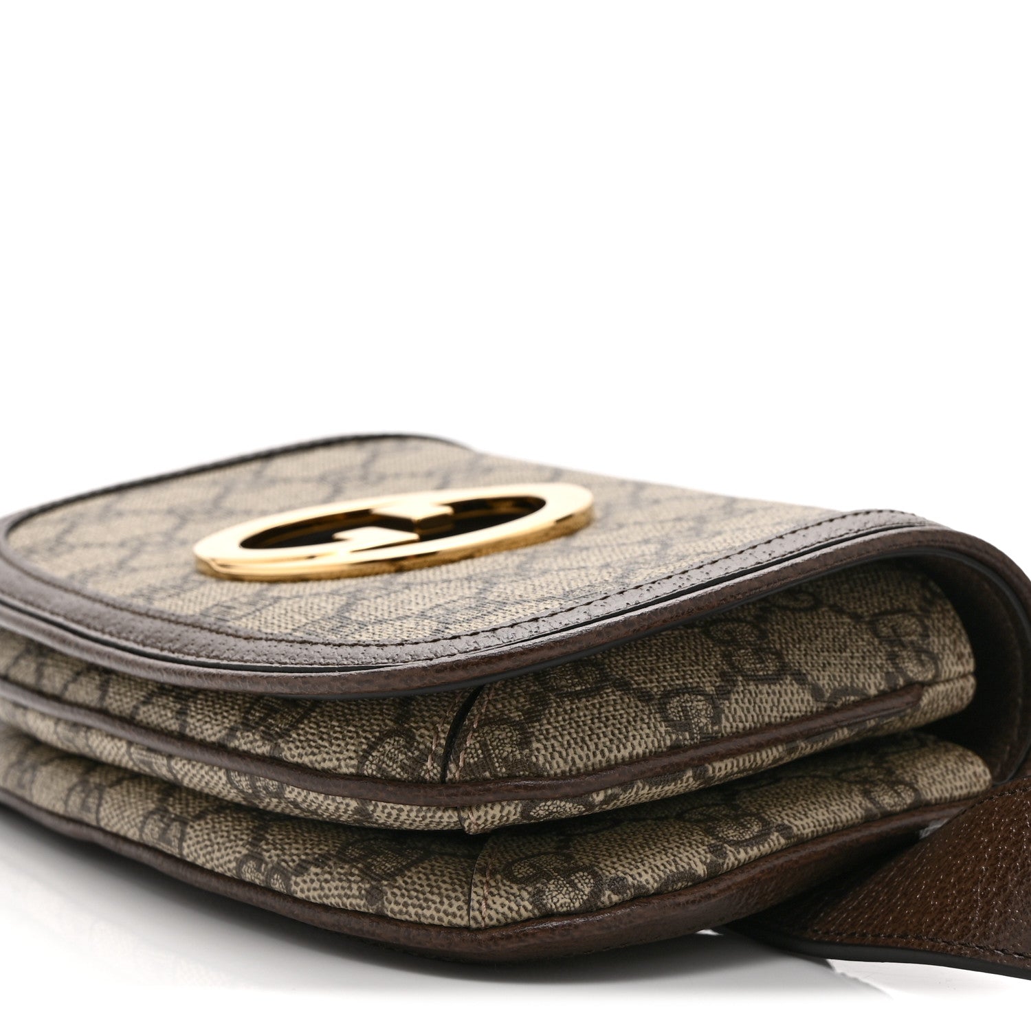 Gucci GG Supreme Monogram Textured Dollar Calfskin Blondie Belt Bag 85 34 Beige Ebony New Acero 10 of 10