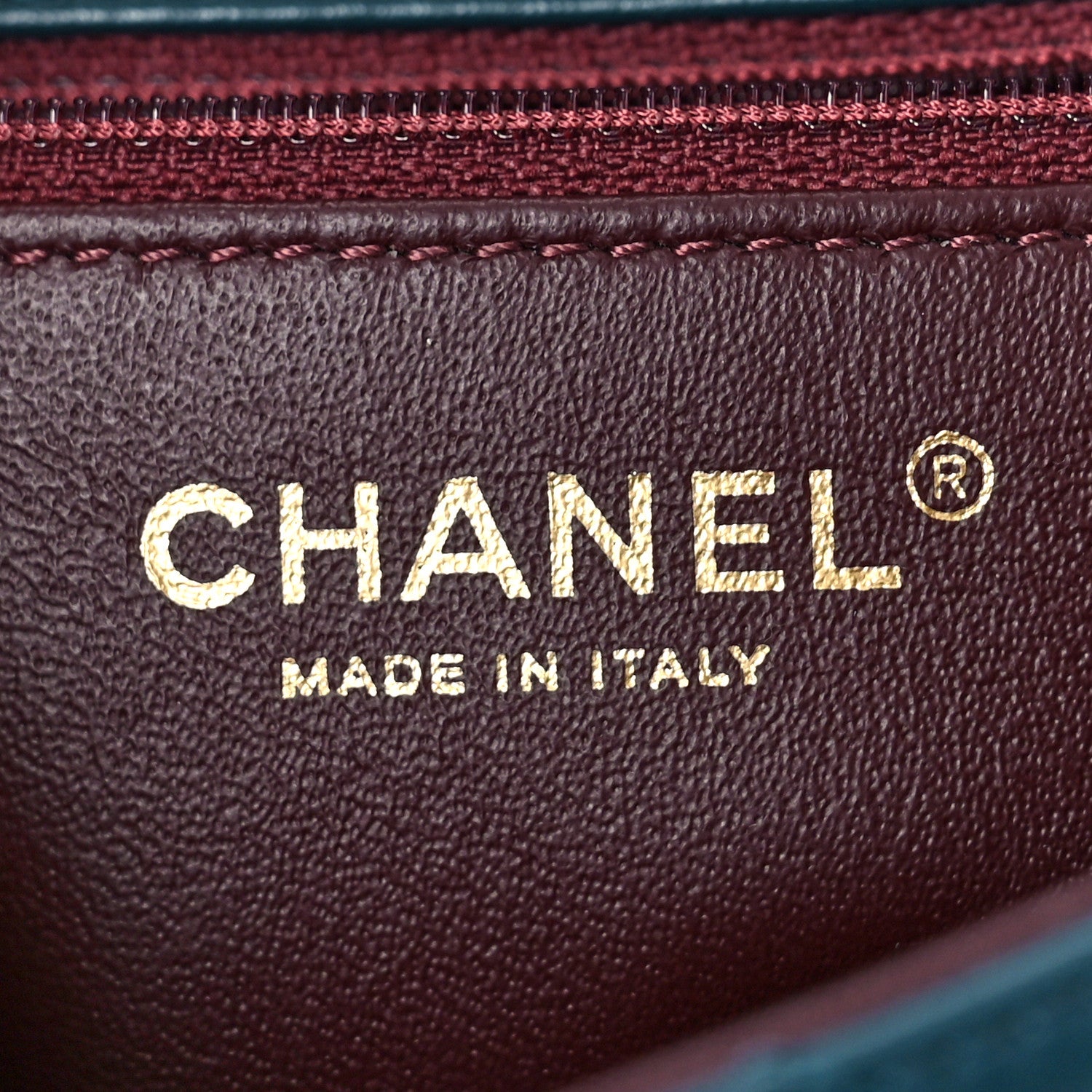 Chanel Lambskin Quilted Two Tone Day Flap Navy Turquoise 5 of 9