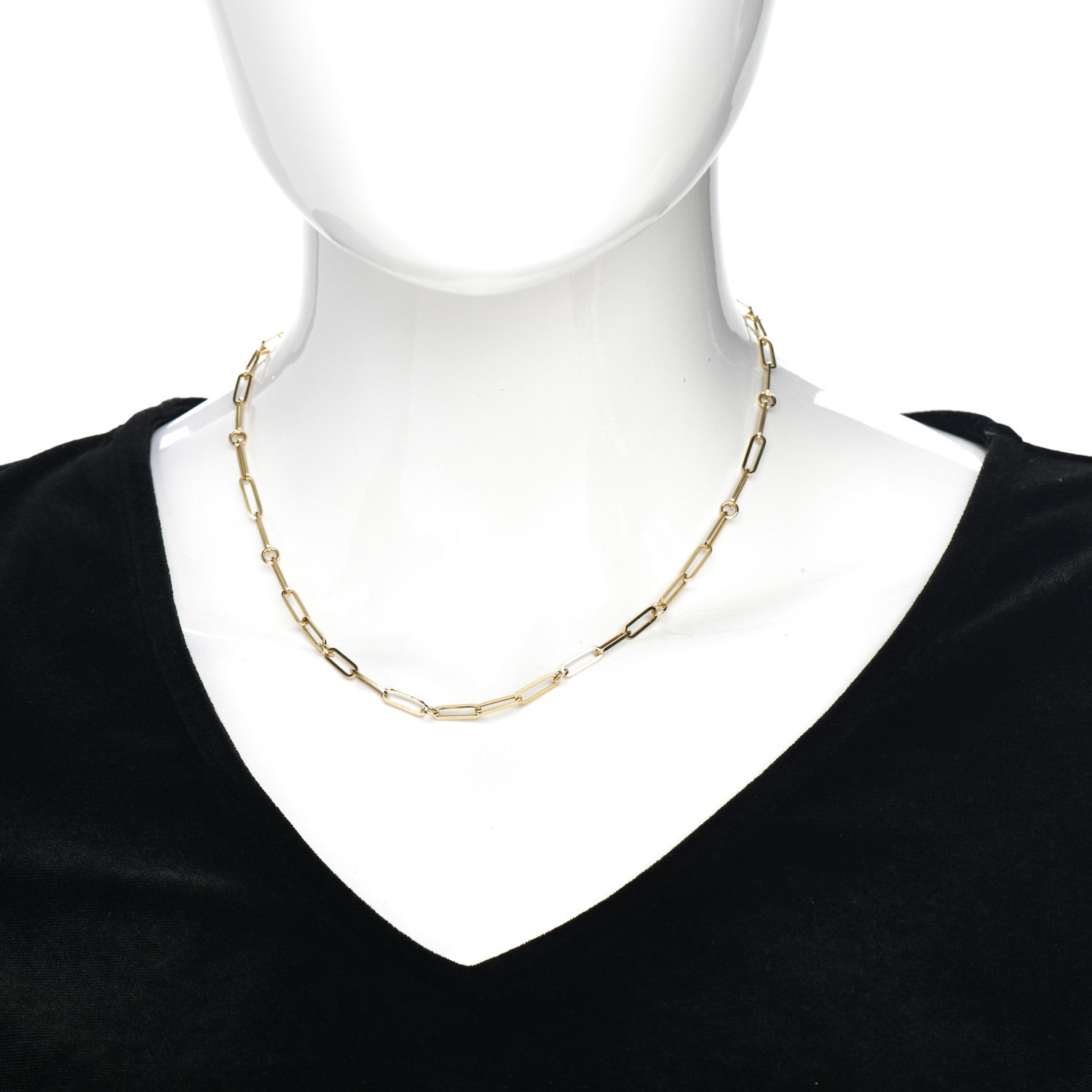 Roberto Coin 18K Yellow Gold Paper Clip Link Necklace 2 of 6