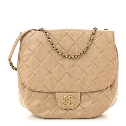 Chanel Glazed Calfskin Quilted Medium Bubble CC Flap Beige 1 of 11