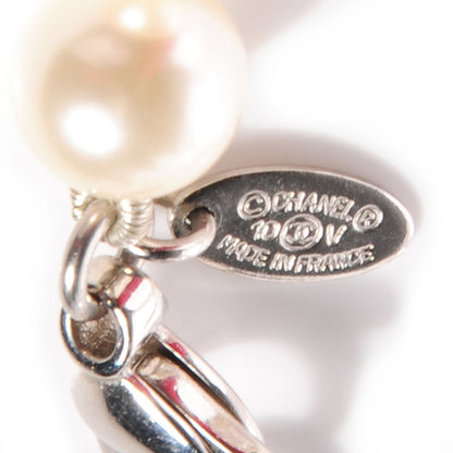 Chanel Pearl CC Long Necklace Silver 4 of 6