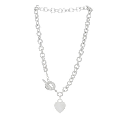 Tiffany Sterling Silver Heart Tag Toggle Necklace 2 of 3