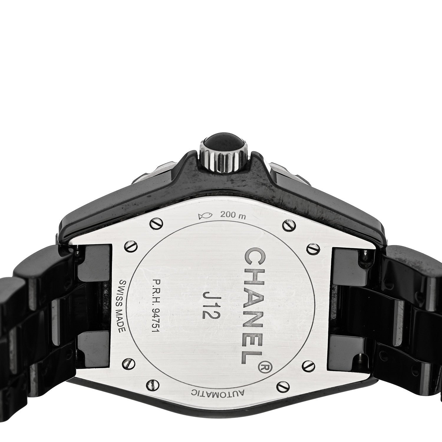 Chanel Stainless Steel Ceramic 38mm J12 Phantom Automatic Watch Black 4 of 5