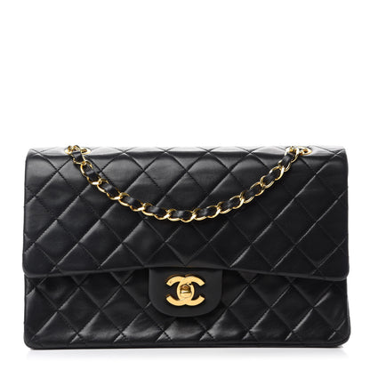 Chanel Lambskin Quilted Medium Double Flap Black 1 of 14