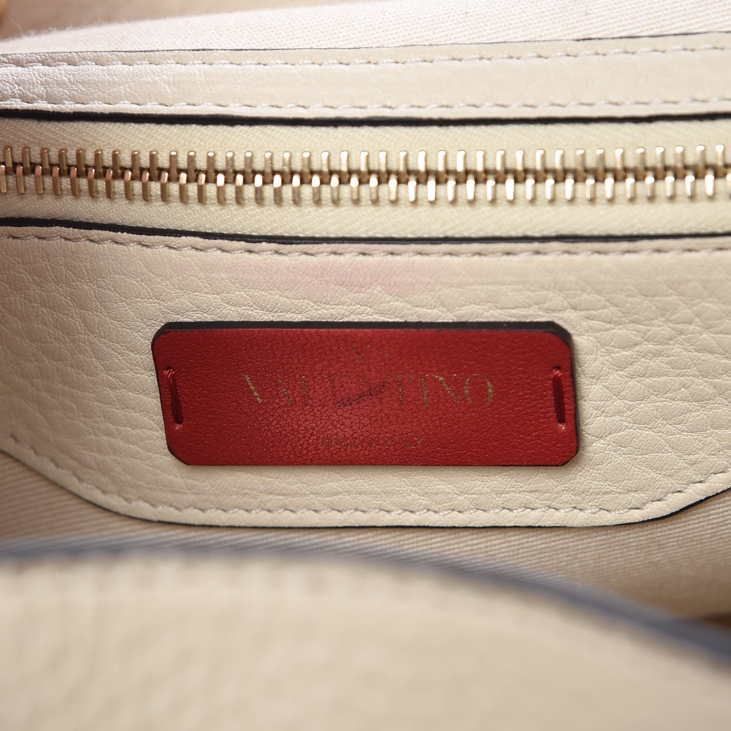 Valentino Garavani Pebbled Calfskin Rockstud Double Pocket Backpack Ivory 6 of 9