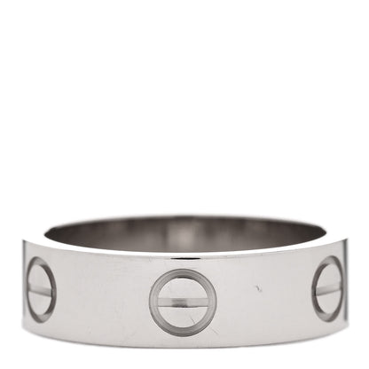 Cartier 18K White Gold 5.5mm LOVE Ring 53 6.25 5 of 10