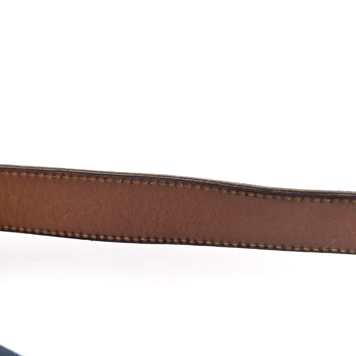 Denim Calfskin Saddle Bag Blue