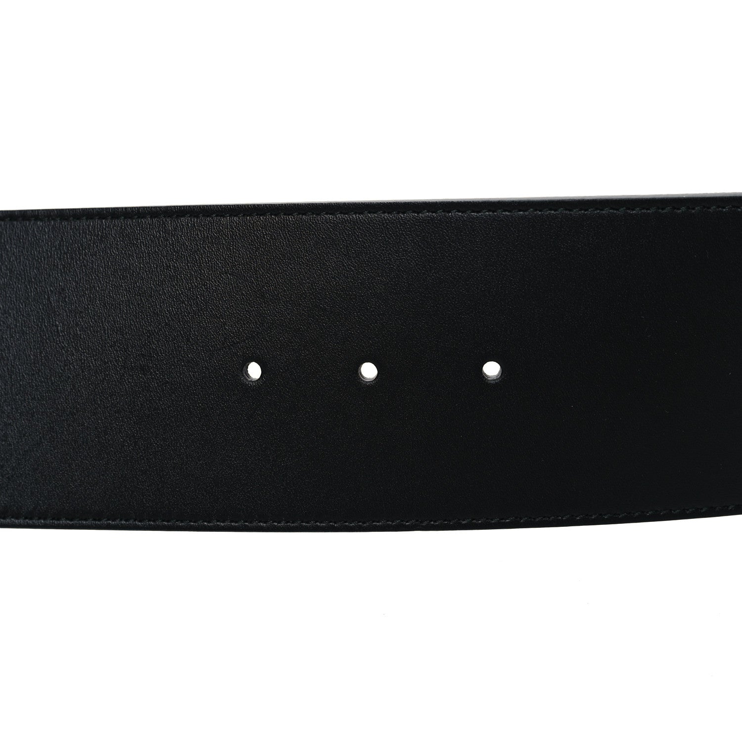 Gucci Moon Calfskin Pearl Double G 70mm Belt 85 34 Black Cream 3 of 5