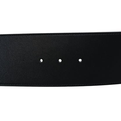 Gucci Moon Calfskin Pearl Double G 70mm Belt 85 34 Black Cream 3 of 5