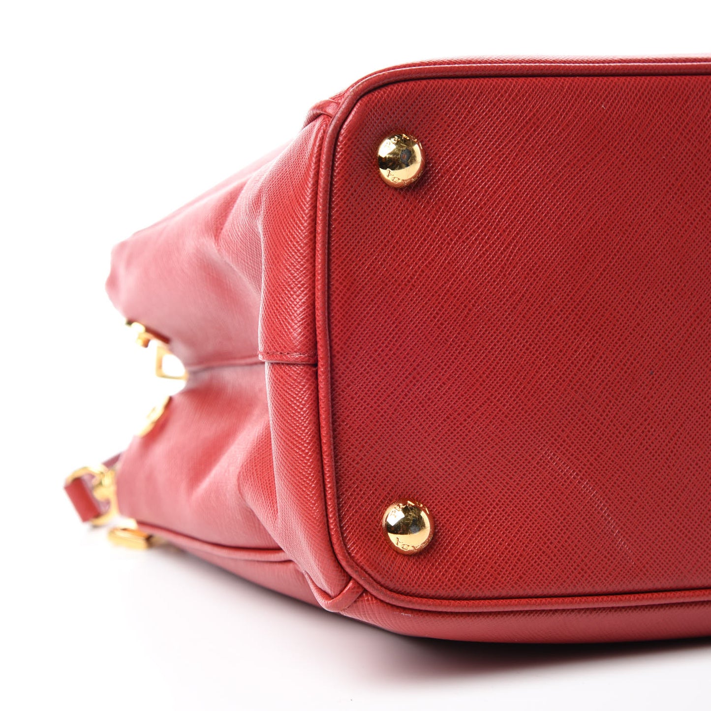 Saffiano Small Galleria Double Zip Tote Fuoco